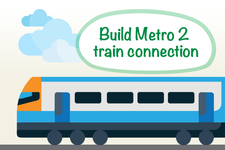 build Metro 2 train connection